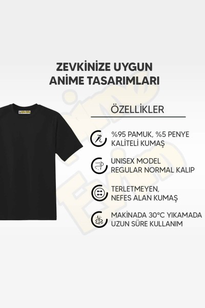 Anime Berserk Logo Ön - Arka Baskılı Tişört
