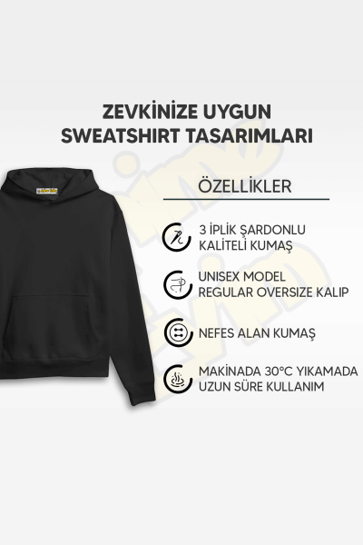 Anime Eat Sleep Anime Kapşonlu Sweatshirt