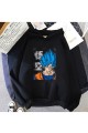 Anime Goku Blue Kapşonlu Sweatshirt