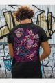 Anime Jujutsu Kaisen Sukuna - İtadori Ön Arka Baskılı Siyah Unisex T-shirt