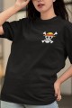 Anime One Piece Hasır Şapka Korsanları Ön - Arka Baskılı Tişört