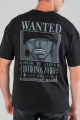 Anime One Piece Zoro Wanted Ön Arka Baskılı T-shirt