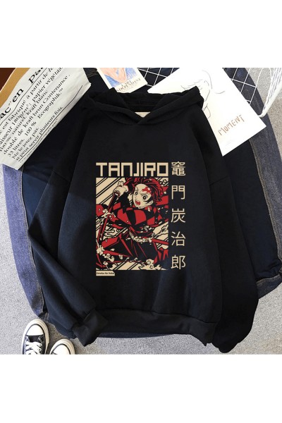 Anime Tanjiro Kapşonlu Sweatshirt