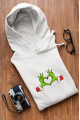 Grinch Happy New Year Kalp Kapşonlu Sweatshirt