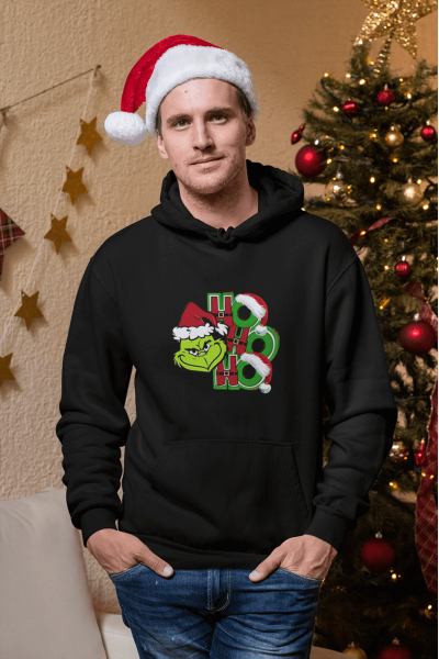 Grinch Hohoho Yenı Yıl Kapşonlu Sweatshirt