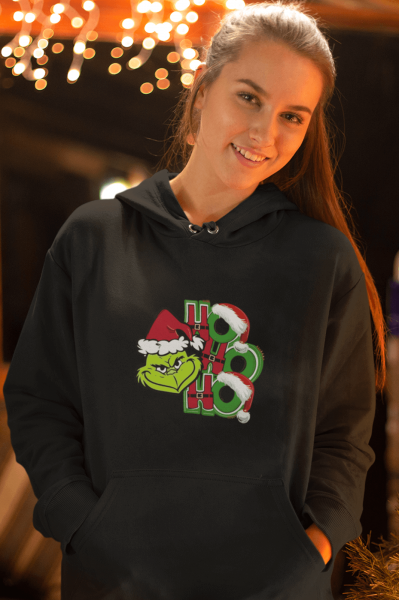 Grinch Hohoho Yenı Yıl Kapşonlu Sweatshirt