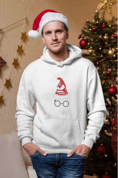 HP Yeni Yıl Gözlük Tasarım Kapşonlu Sweatshirt