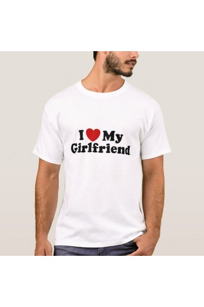 I My Girlfriend Beyaz Tişört