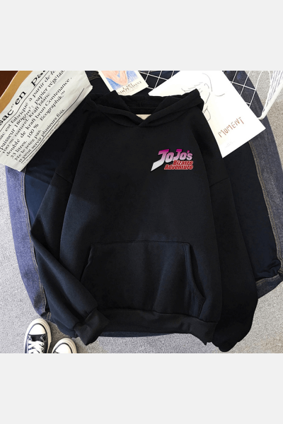 Jojos Bizarre Dio Brando Ön-Arka Baskılı Kapşonlu Sweatshirt