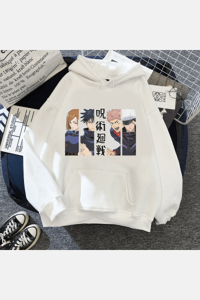 Jujutsu Kaisen Kolaj Kapşonlu Sweatshirt