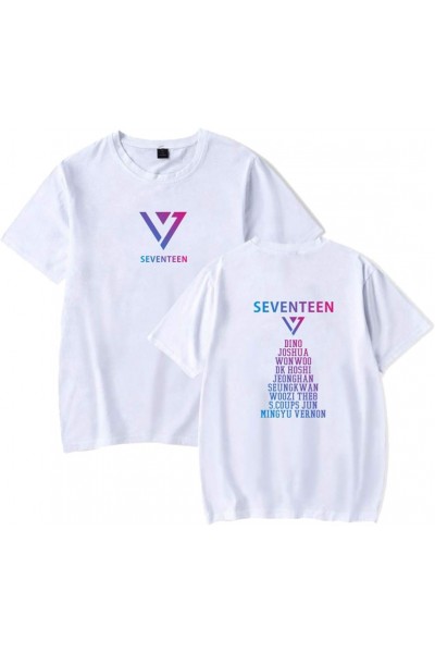 K-Pop Seventeen Name Logo T-shirt