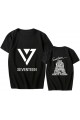  K-Pop Seventeen Siyah T-Shirt