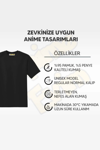 Luffy Smile Gear 5 Siyah Tişört