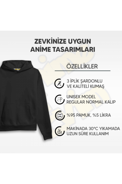 Morty Sırt Baskı Sweatshirt Hoodie