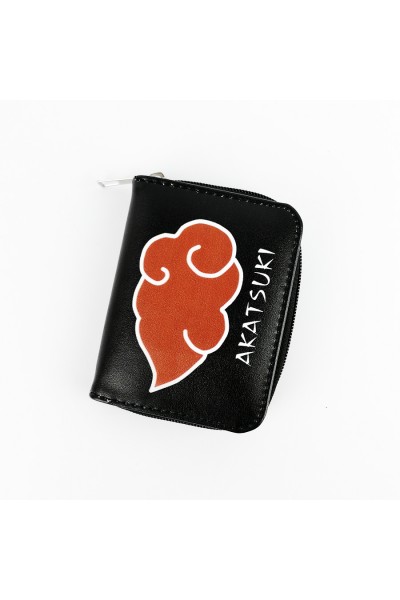 Naruto Shippuuden - Akatsuki Bulut Logo Kısa Cüzdan