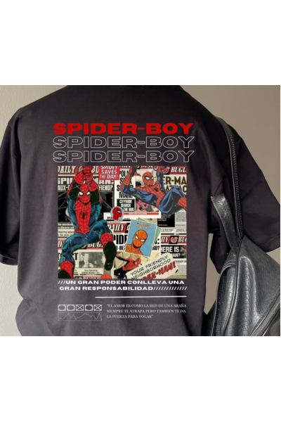 Spider Boy Siyah T-shirt