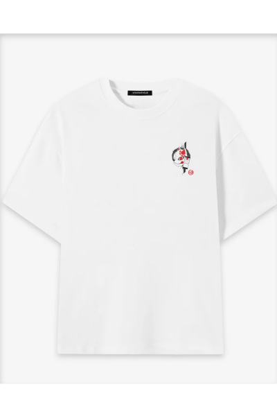 Tanjiro Hanafuda Ön Arka Baskı T-shirt